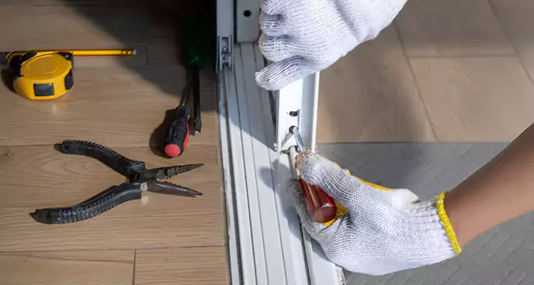 Backyard Sliding Door Track Repair in Dania Beach, FL